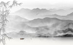 水墨山水畫背景墻