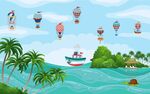 熱帶海島的熱氣球之旅