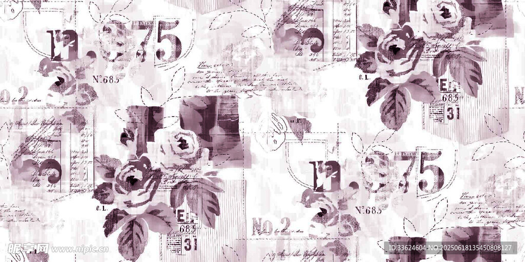 復古花卉圖案設計素材