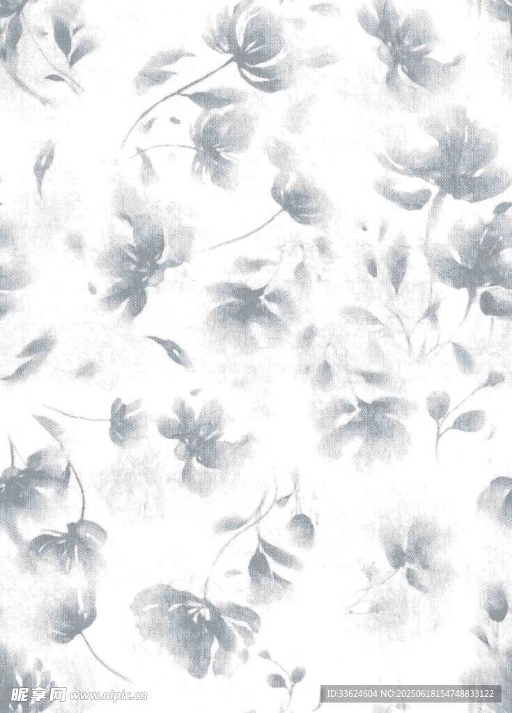 灰白花卉圖案紋理背景