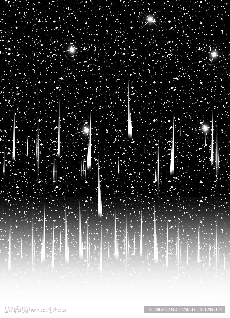 夢幻流星夜空景象