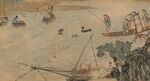 古代水上航行場(chǎng)景圖