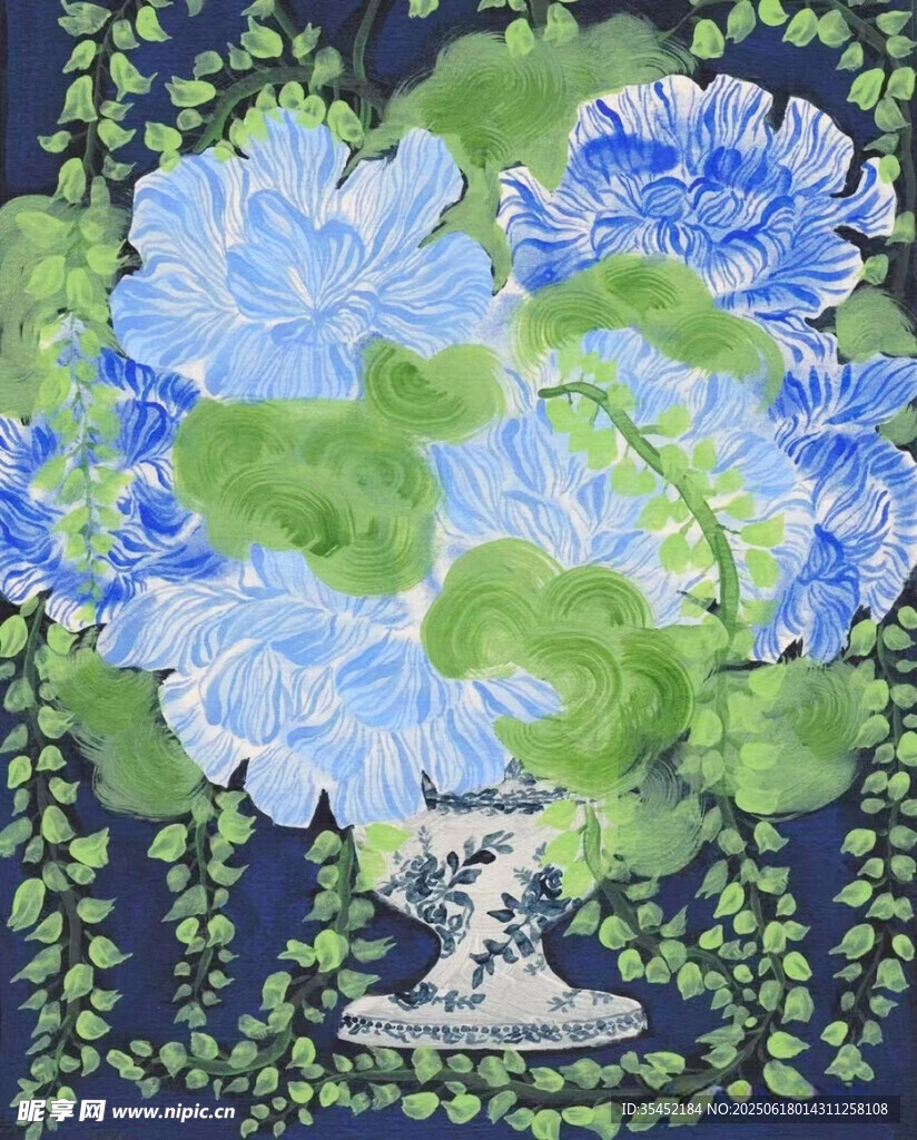花卉藝術插畫