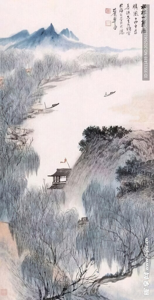 水墨山水意境圖