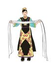 藏族舞者展示傳統服飾