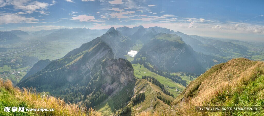 壯麗山景俯瞰圖