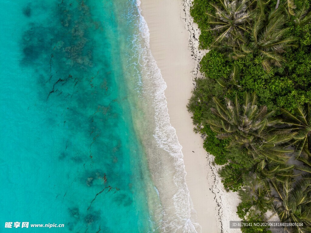 俯瞰絕美海島沙灘海景