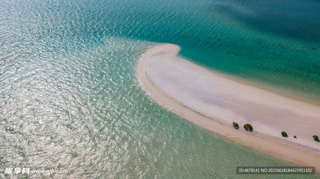 美麗海島沙灘俯瞰美景