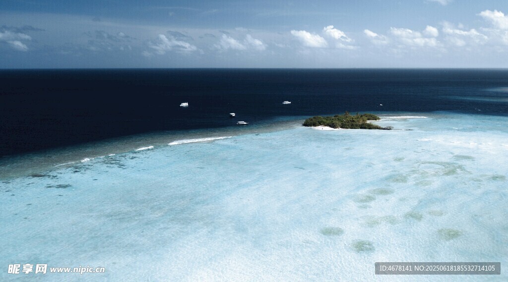 美麗海島淺灘海景風光