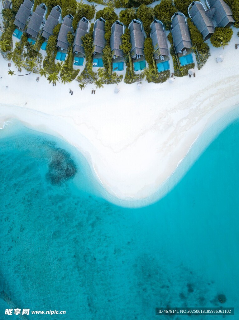 美麗海島度假勝地俯瞰圖