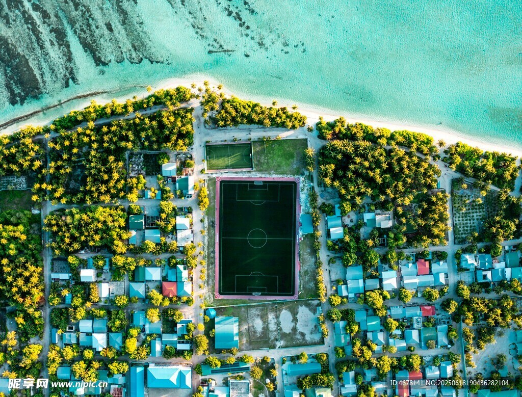 俯瞰熱帶島嶼度假勝地