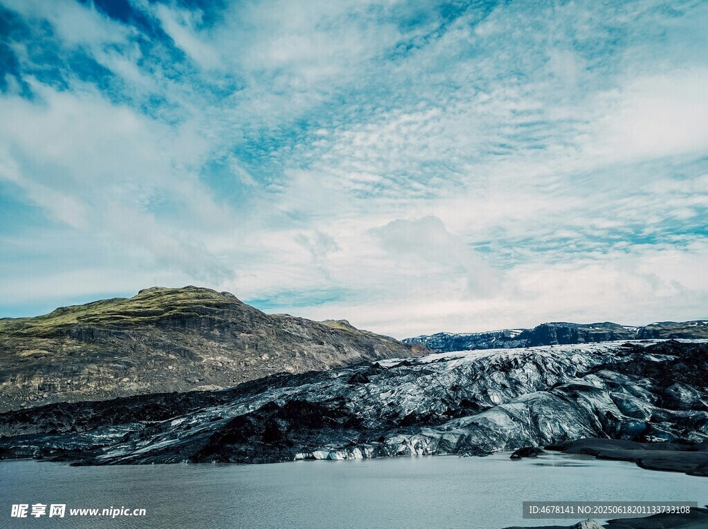 壯麗冰川與藍天美景