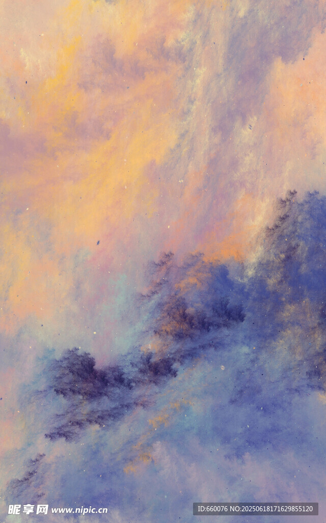 夢(mèng)幻天空云彩抽象畫作