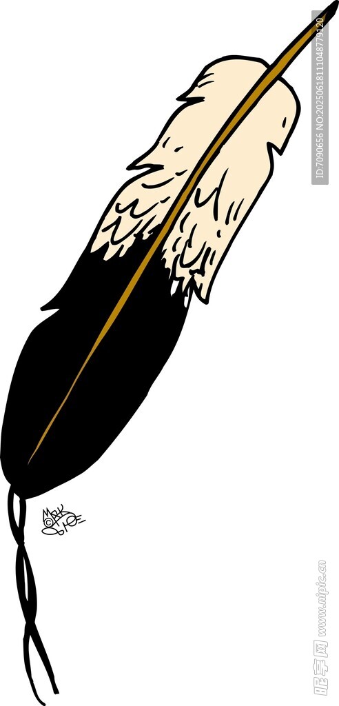 復(fù)古風(fēng)格羽毛插畫(huà)