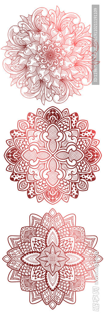 中式線條背景環(huán)紋古典花紋線條背