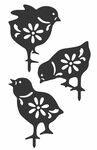 剪紙風小鳥圖案設計素材