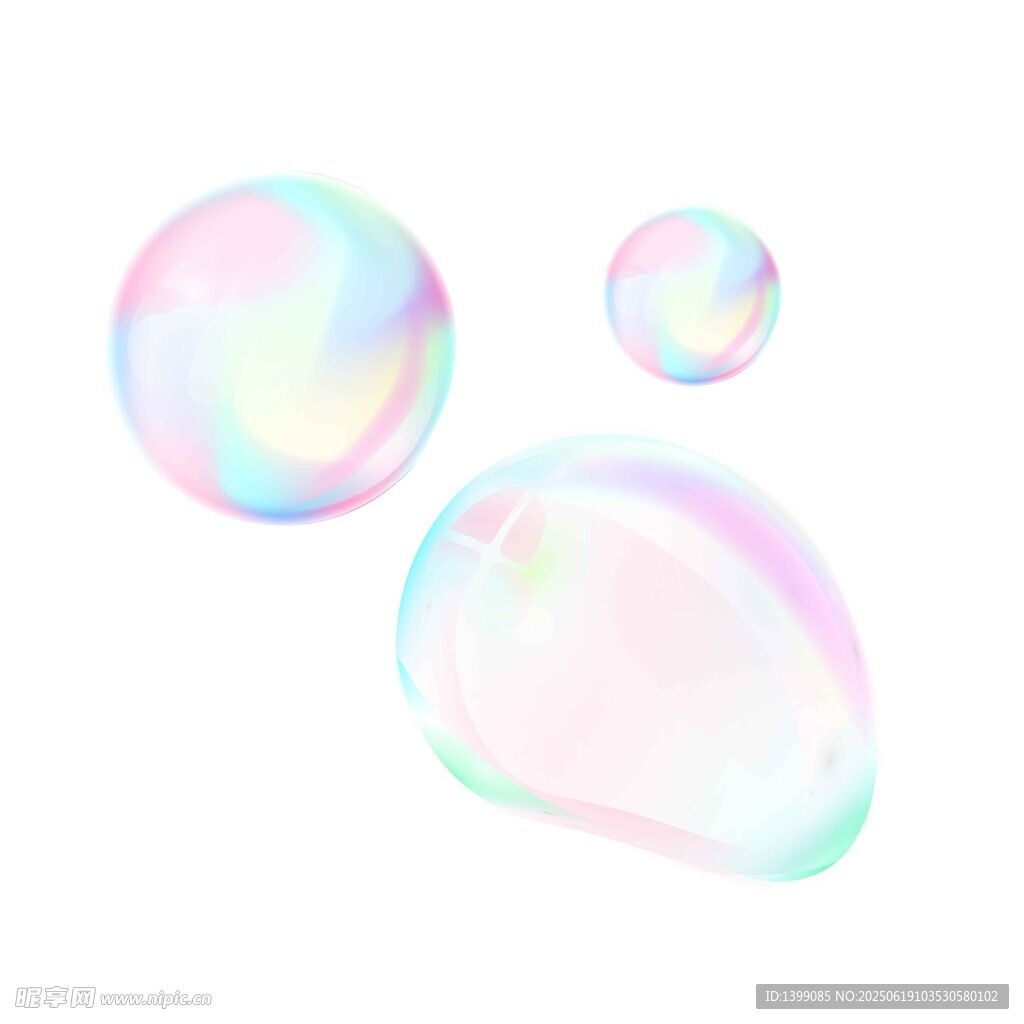 矢量透明夢幻水晶氣泡