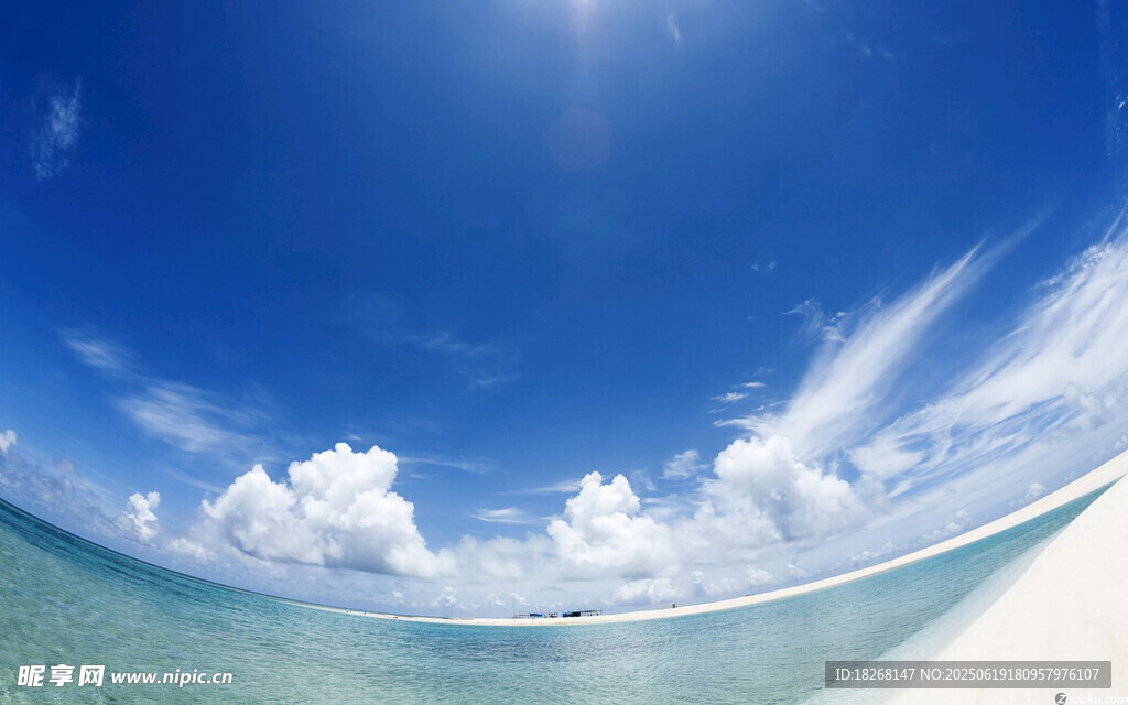 碧海藍天沙灘美麗海景