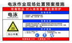電泳作業(yè)現(xiàn)場處置預(yù)案牌