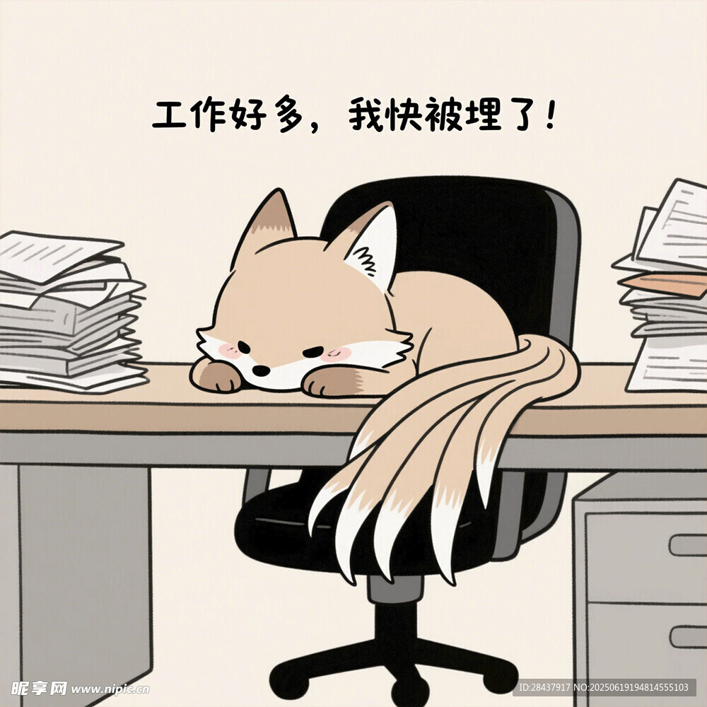 忙碌打工人伏案疲憊瞬間