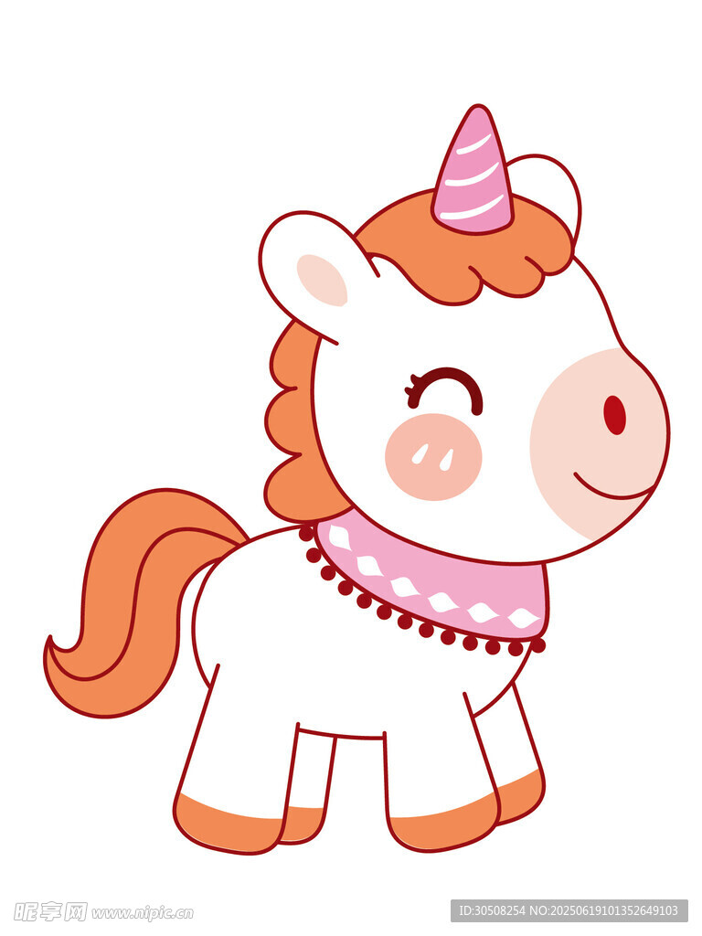 可愛小馬寶寶小馬插畫