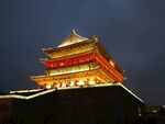 西安古城樓夜景璀璨