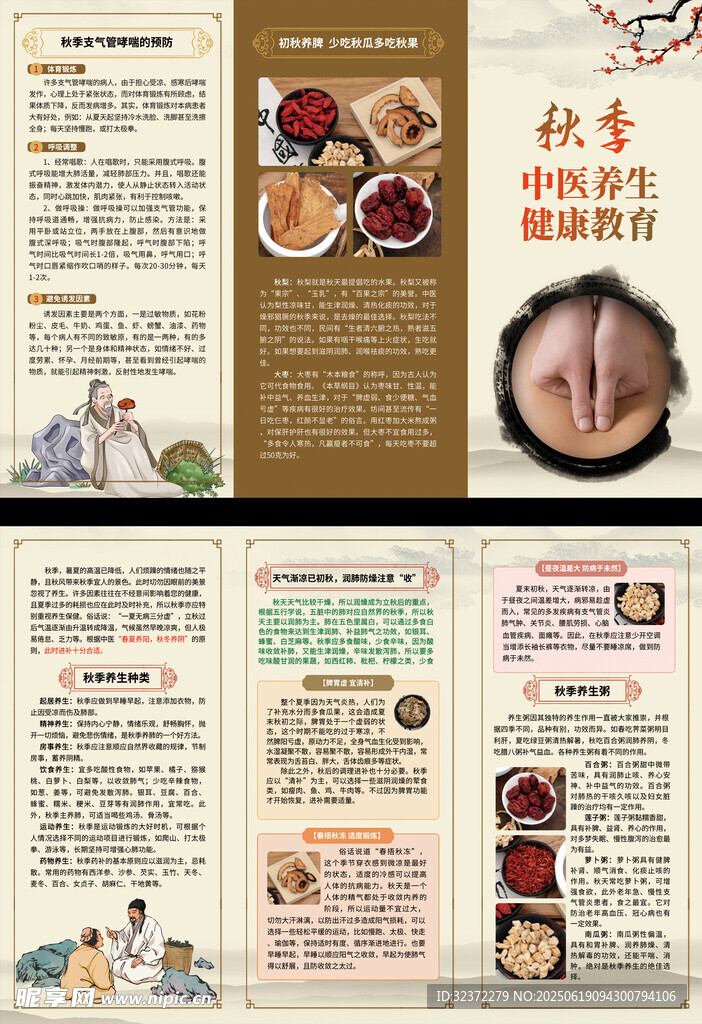 三折頁中醫養生