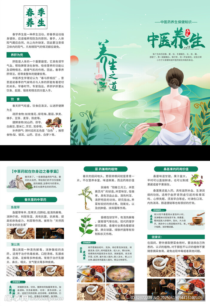 中醫養生三折頁 