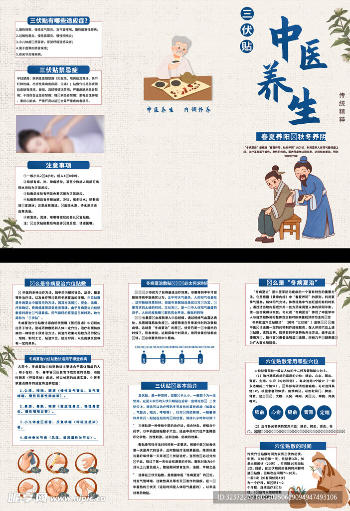 中醫養生知識宣傳頁