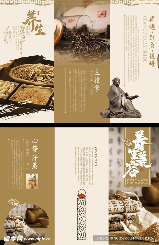  中醫養生三折頁
