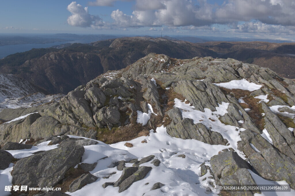 雪山峻嶺壯麗風光