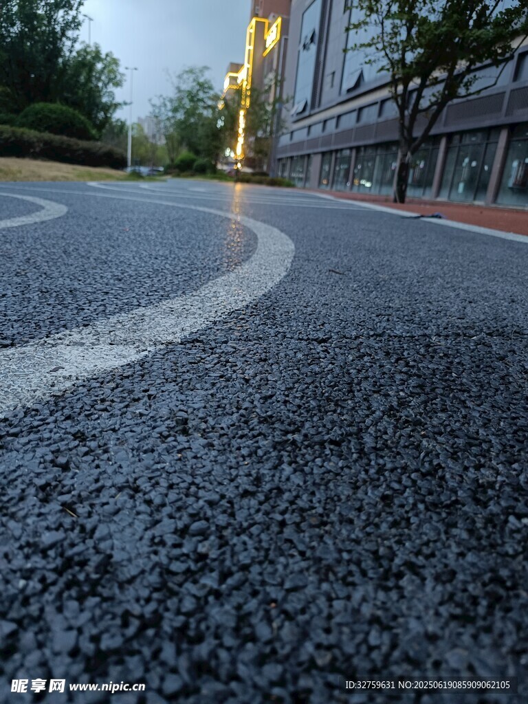 城市道路瀝青路面特寫