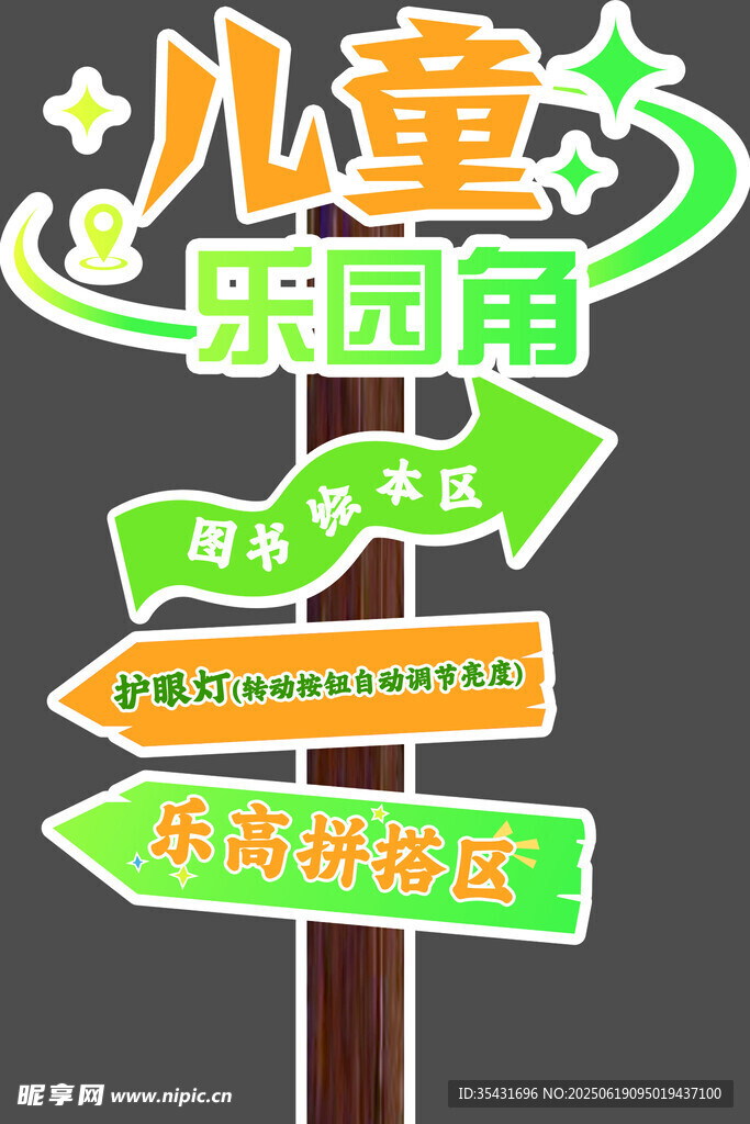 兒童樂園角指示牌