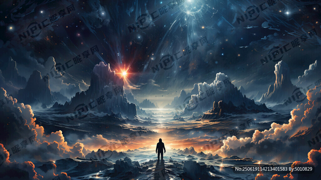 星辰大海  為主題生成一張圖片