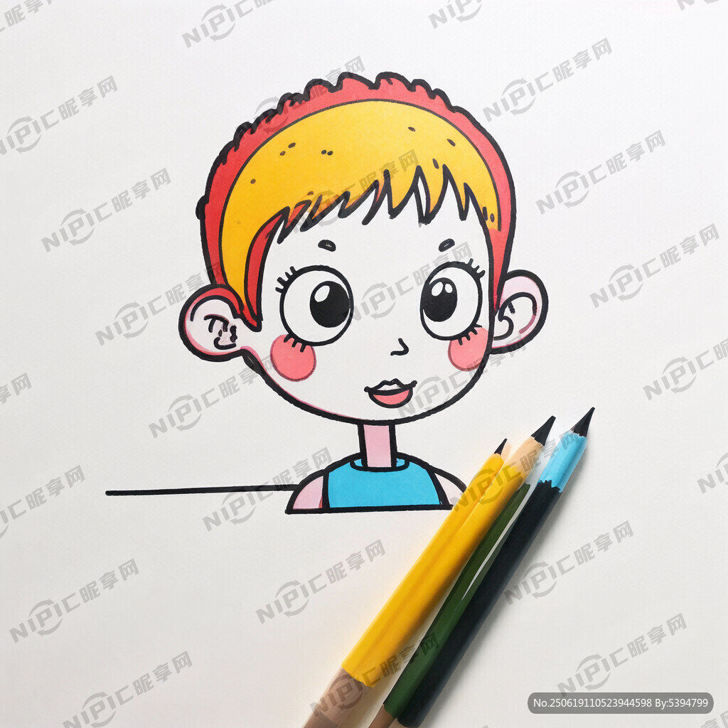 彩色簡筆卡通畫