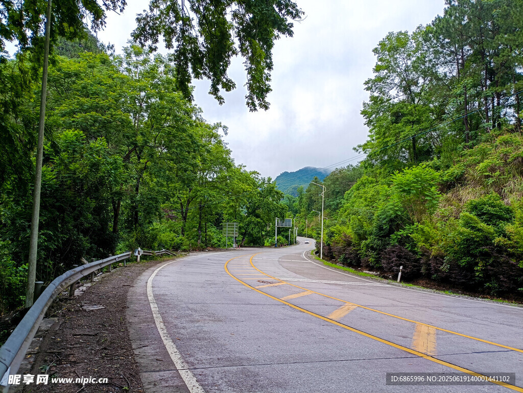 蜿蜒林間公路風(fēng)景如畫