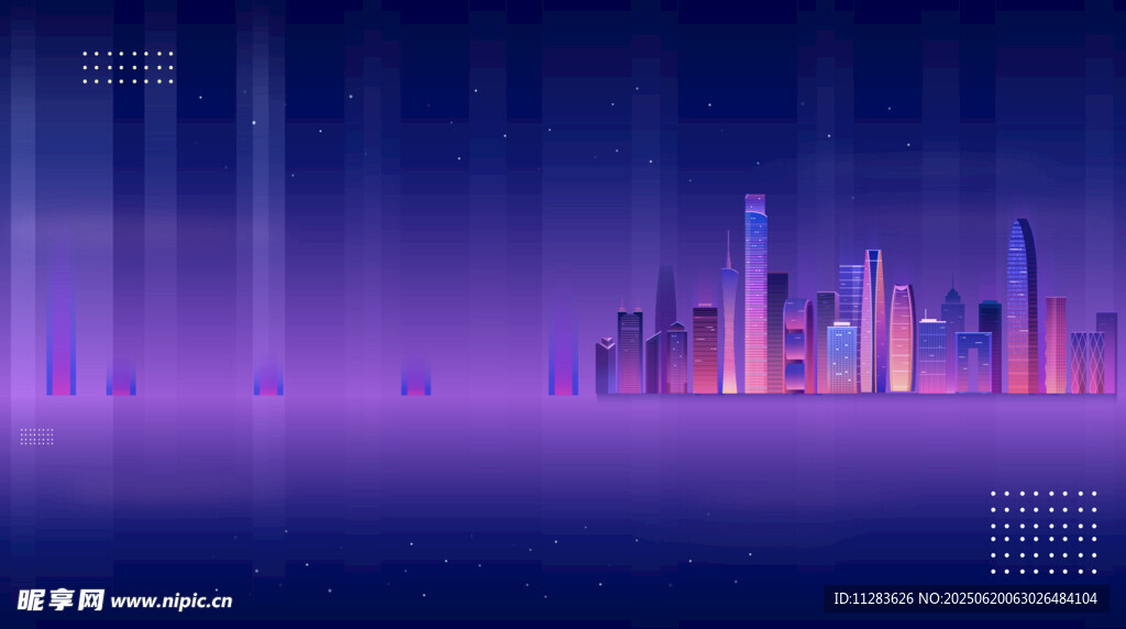 未來都市夜景