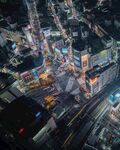 城市璀璨夜景俯瞰圖