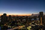 城市黃昏天際線夜景風光