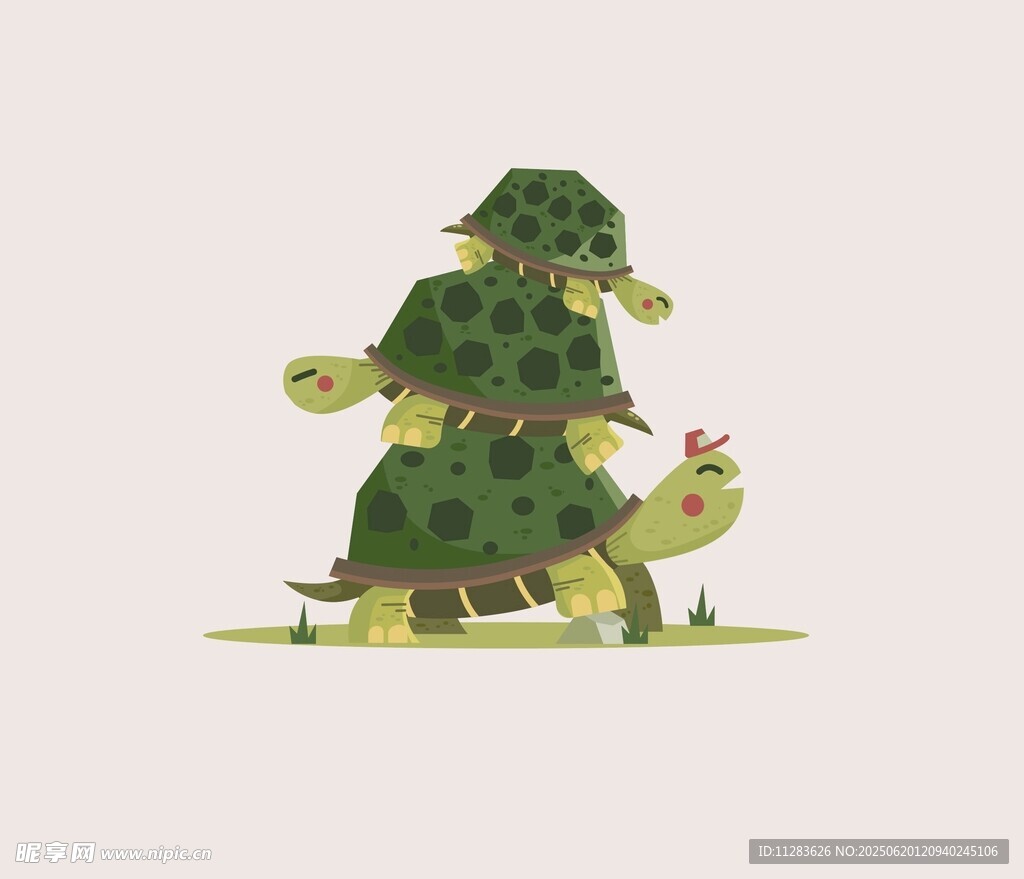 卡通烏龜插畫