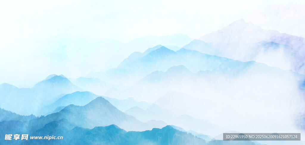 夢(mèng)幻水墨山水背景圖