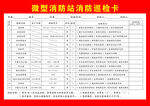 消防員消防巡檢卡模板
