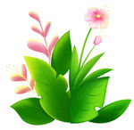 綠植花朵插畫
