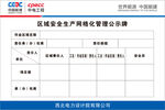 區域安全生產網格化管理公示牌
