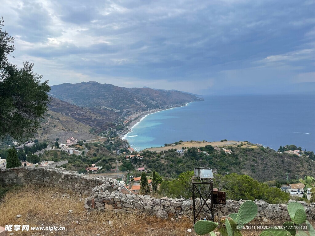 俯瞰美麗山海風光景色