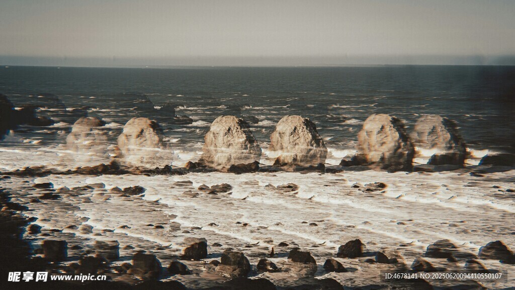 海邊奇特巖石景觀