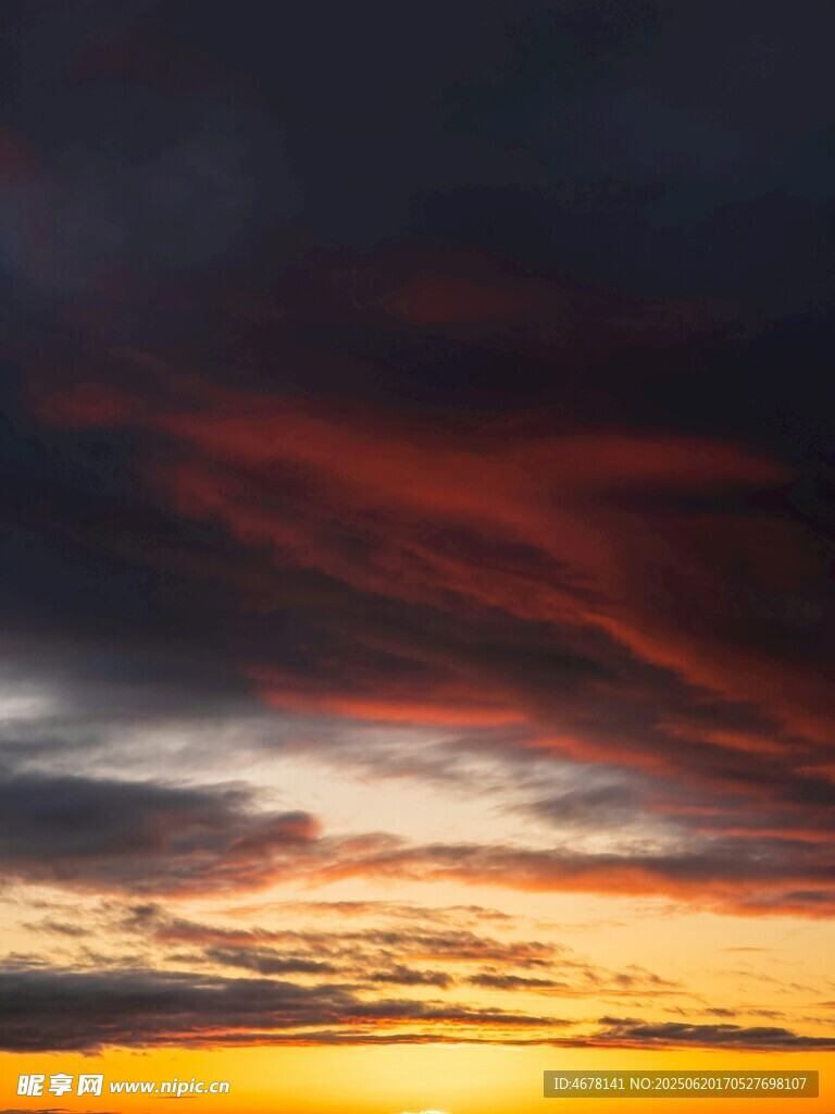 壯麗晚霞天空美景