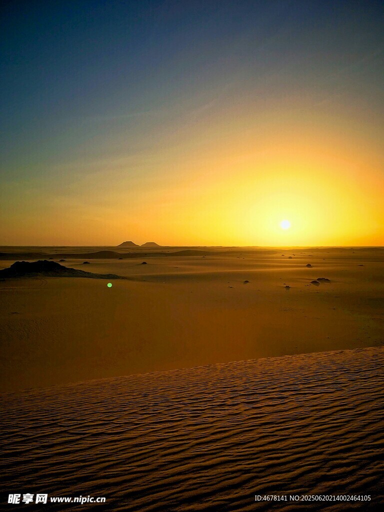 沙漠日落美景