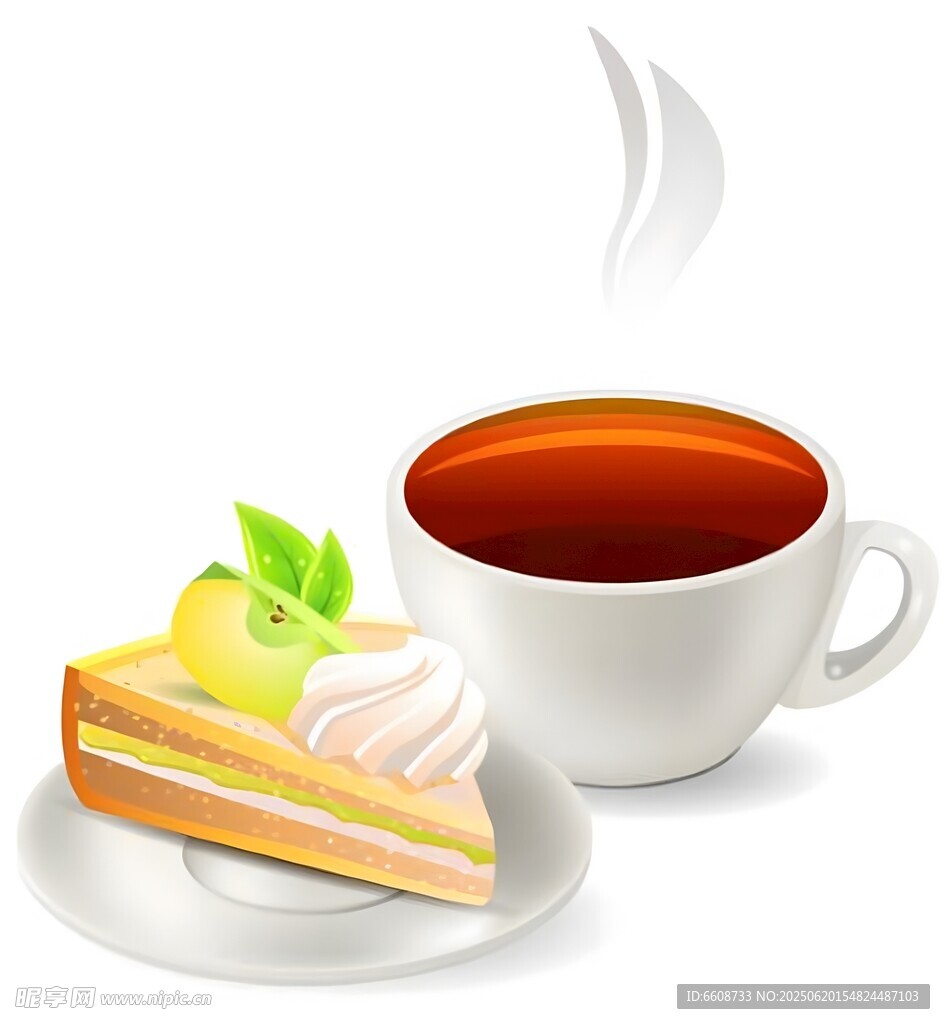 茶與美味蛋糕的愜意時光
