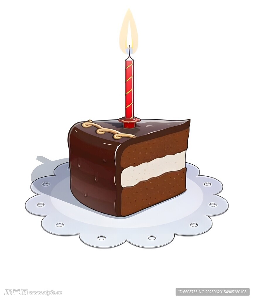 巧克力生日蛋糕單支蠟燭